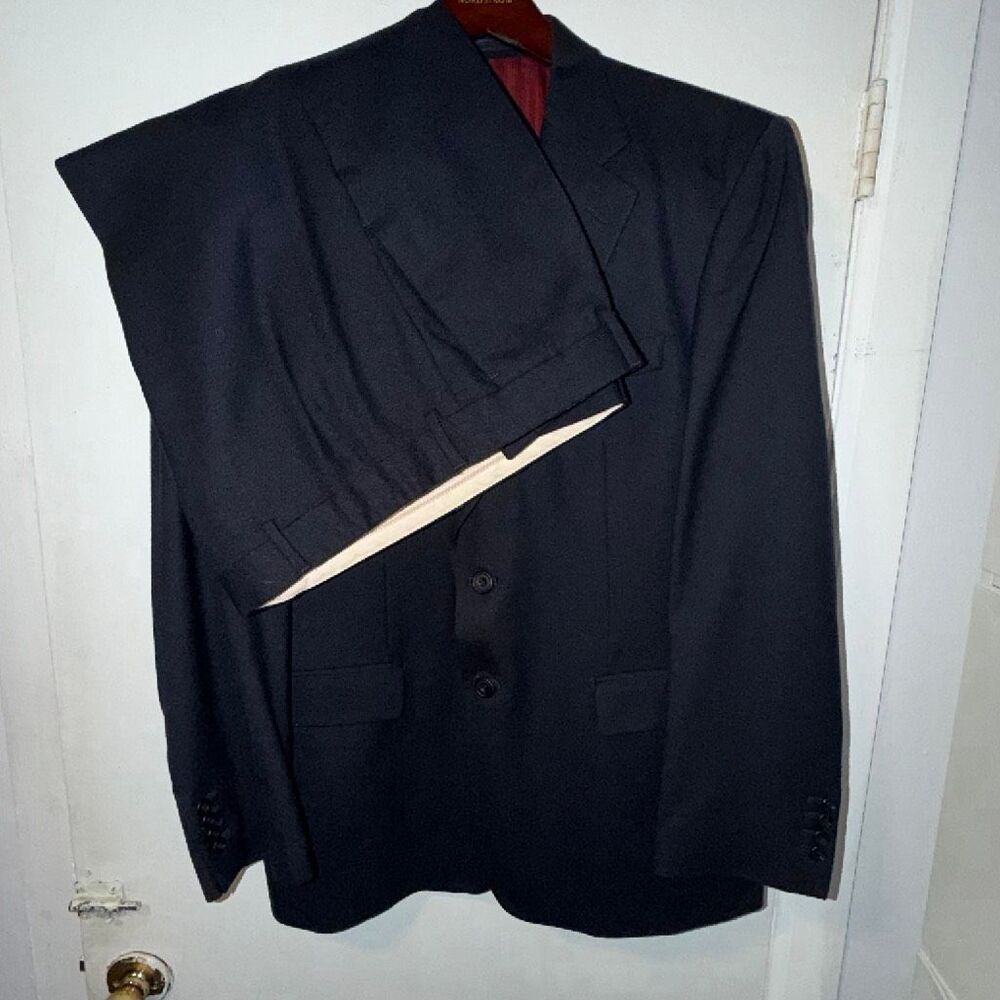 JOSEPH TURNER Black Wool Suit-42R/36S